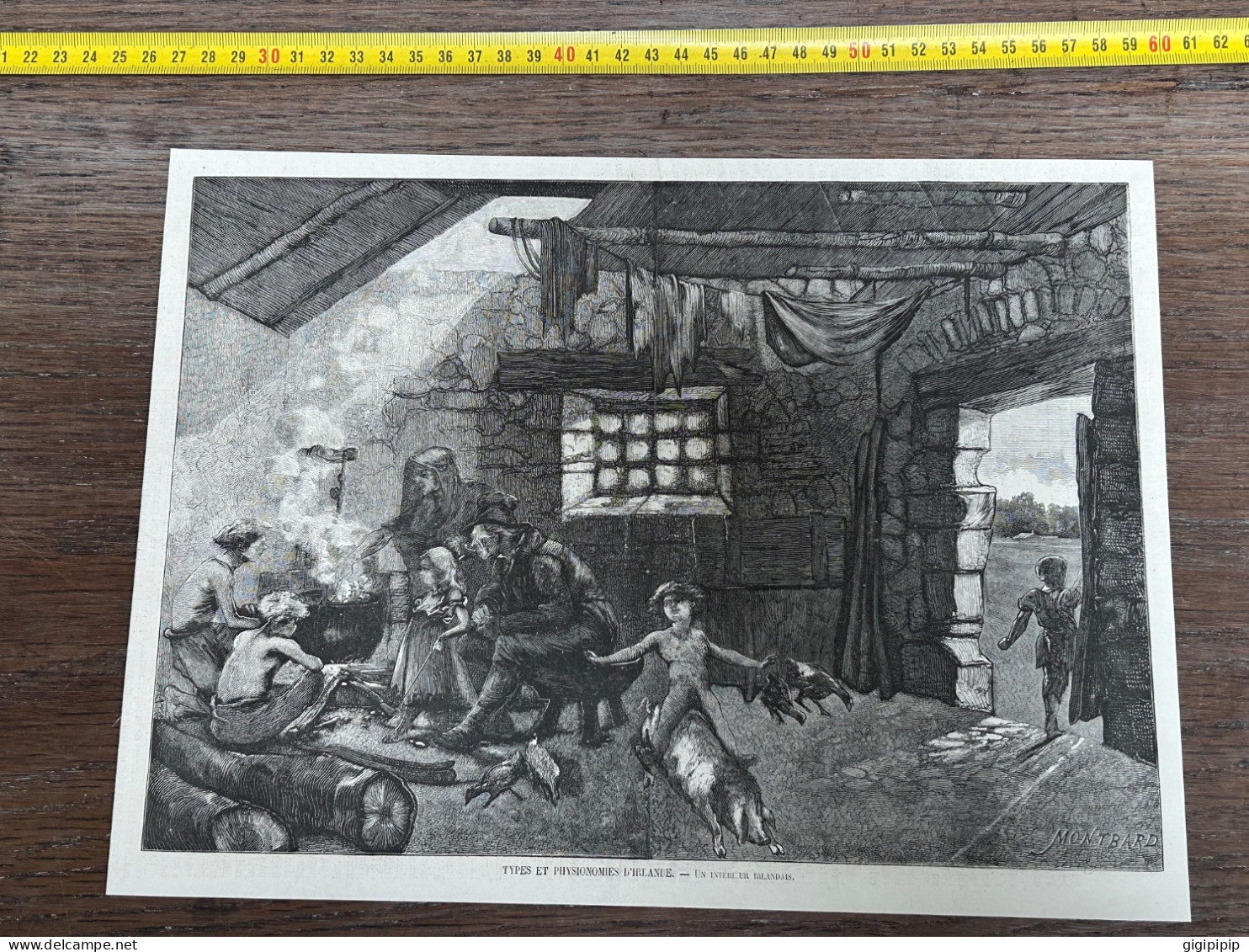 1873 ILL2 TYPES ET PHYSIONOMIES D'IRLANDE. Un Intérieur IRLANDAIS - Sammlungen