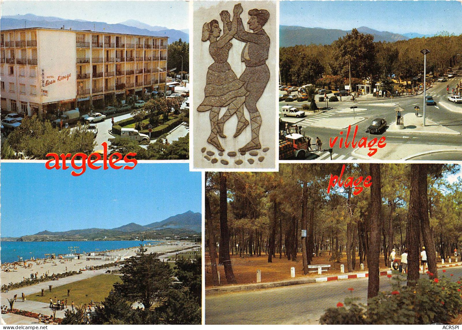 ARGELES SUR MER La Ville La Plage La Pinede  8(scan Recto-verso) MA591 - Argeles Sur Mer