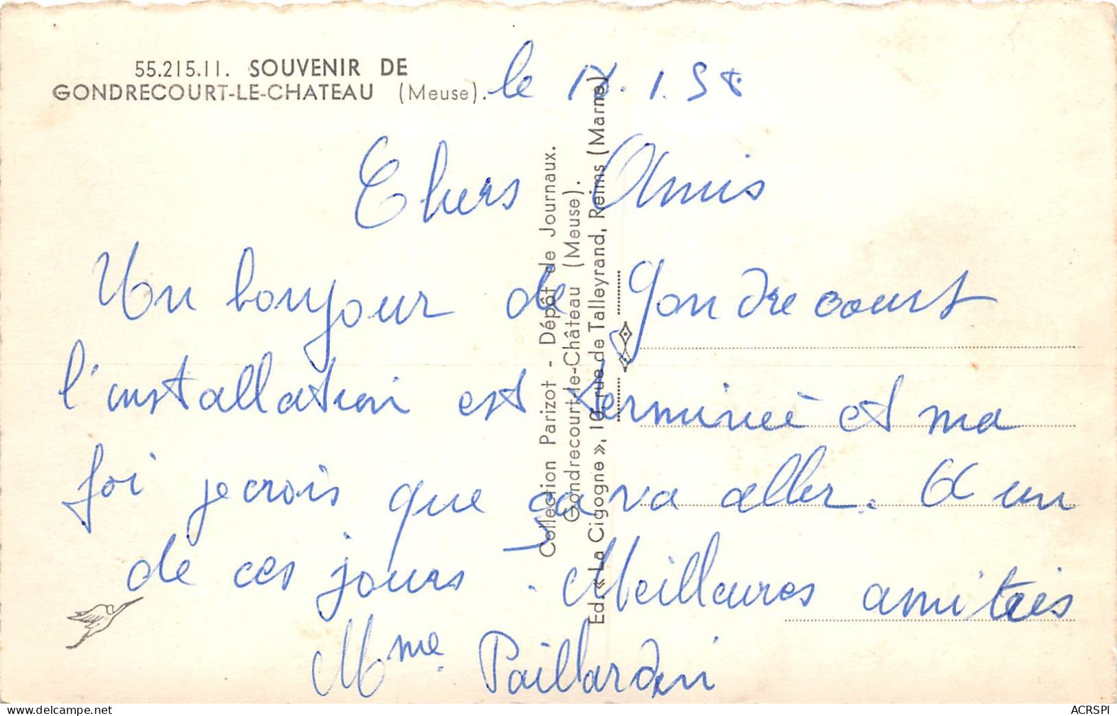 Souvenir De GONDRECOURT LE CHATEAU 8(scan Recto-verso) MA581 - Gondrecourt Le Chateau