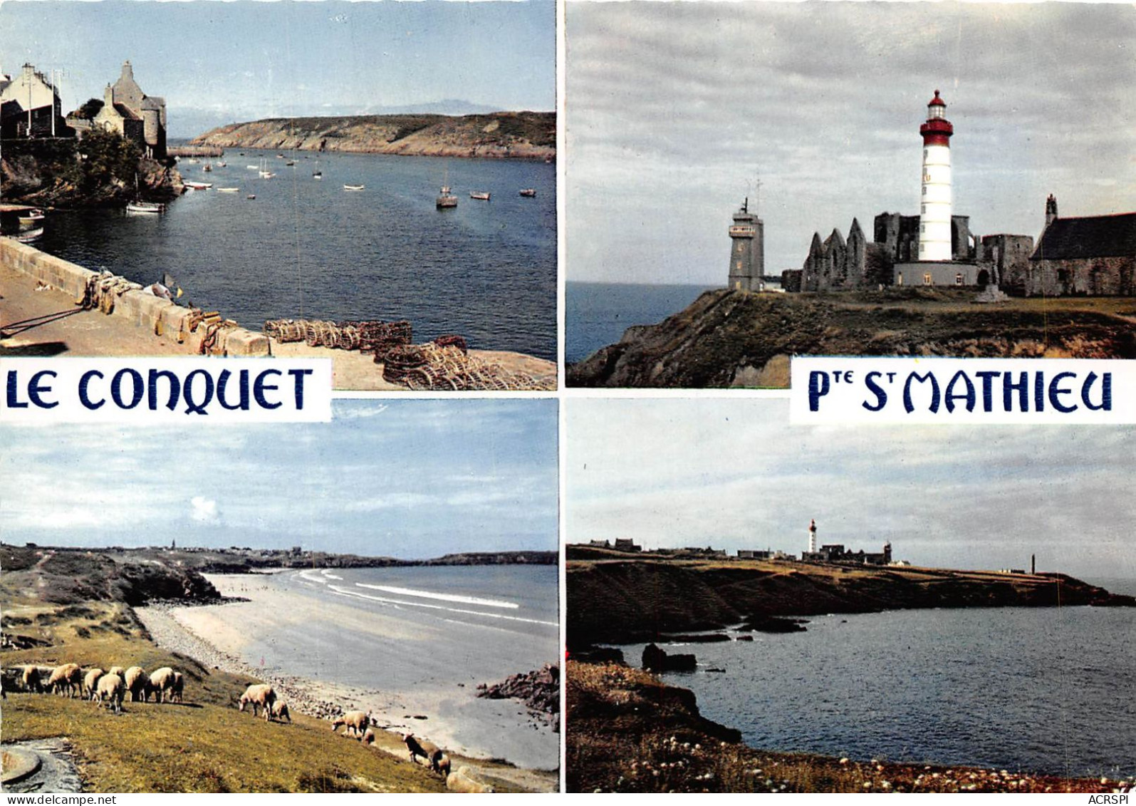 POINTE SAINT MATHIEU LE CONQUET Le Phare De La Pointe Vu De La Route En Corniche 5(scan Recto-verso) MA579 - Le Conquet