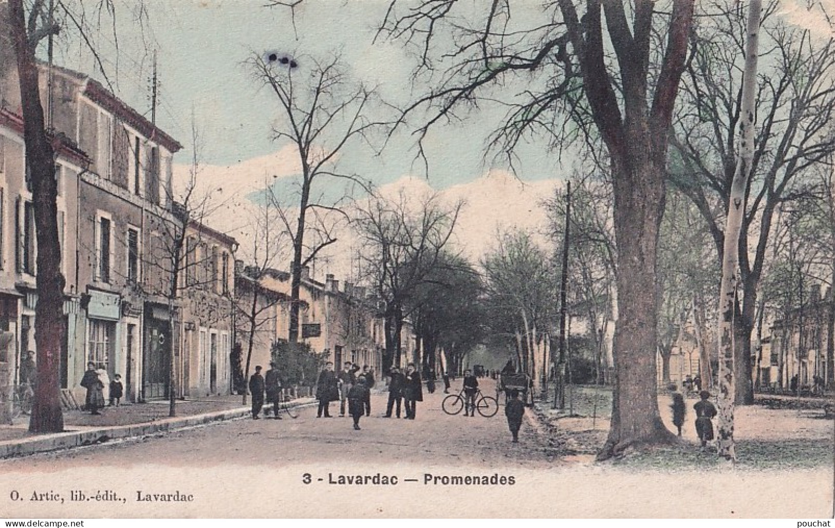 R8-47) LAVARDAC - PROMENADES - HABITANTS - COLORISEE -  EN  1906 - ( 2 SCANS )  - Lavardac