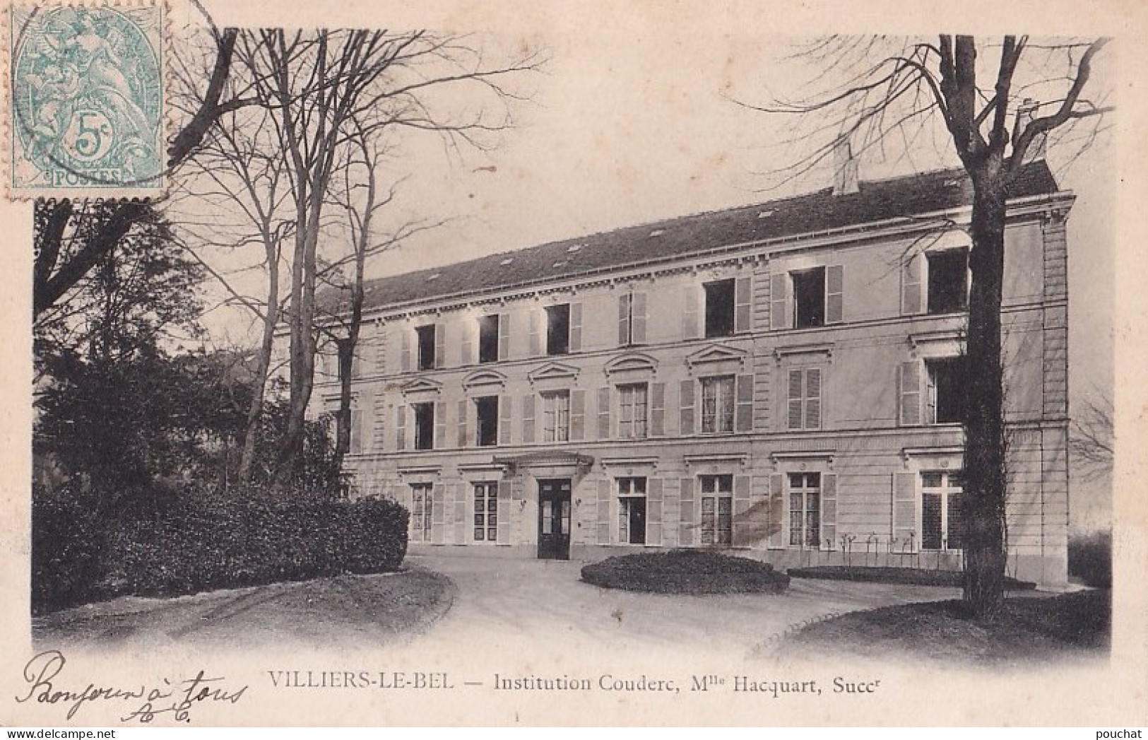 R12-95) VILLIERS LE BEL - INSTITUTION COUDERC - MLLE HACQUART , SUCCR - EN  1904 - Villiers Le Bel