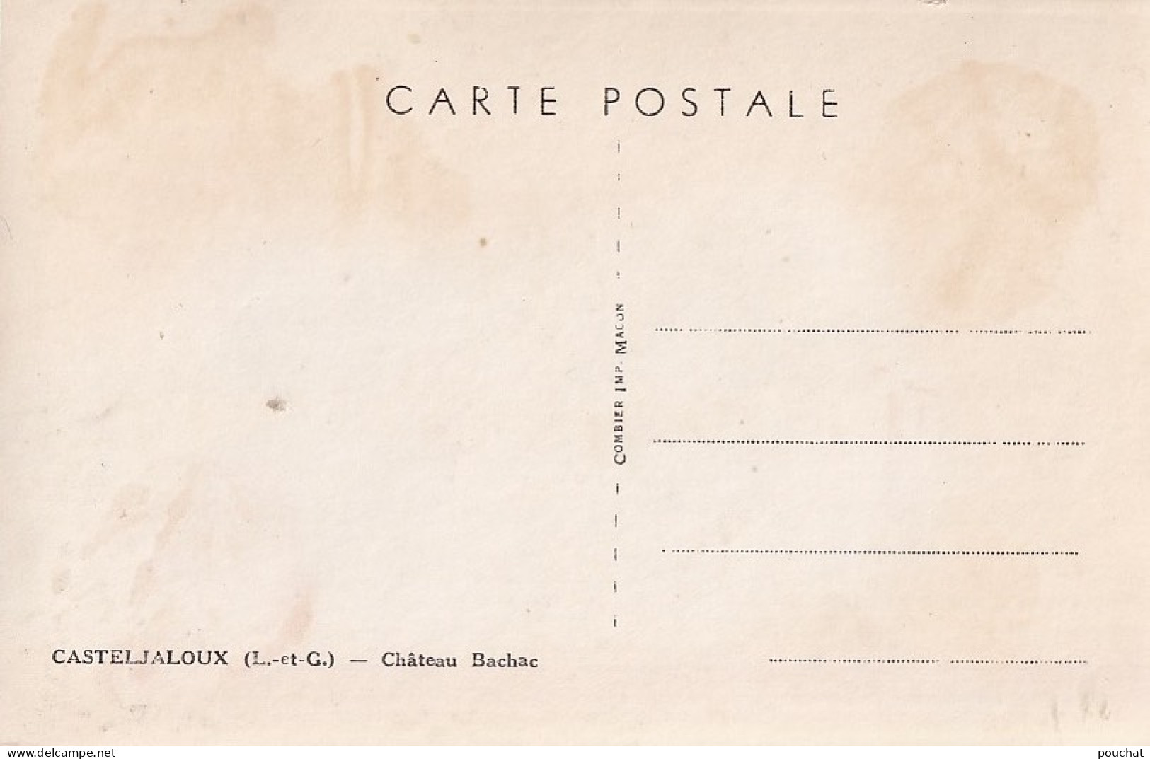 R17-47) CASTELJALOUX - CHATEAU BACHAC  - ( 2 SCANS )  - Casteljaloux