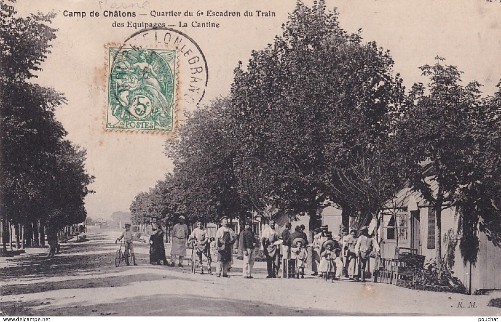 R19-51) CAMP DE CHALONS - QUARTIER DU 6 EME  ESCADRON DU TRAIN DES EQUIPAGES - LA CANTINE - EN  1907 - Camp De Châlons - Mourmelon