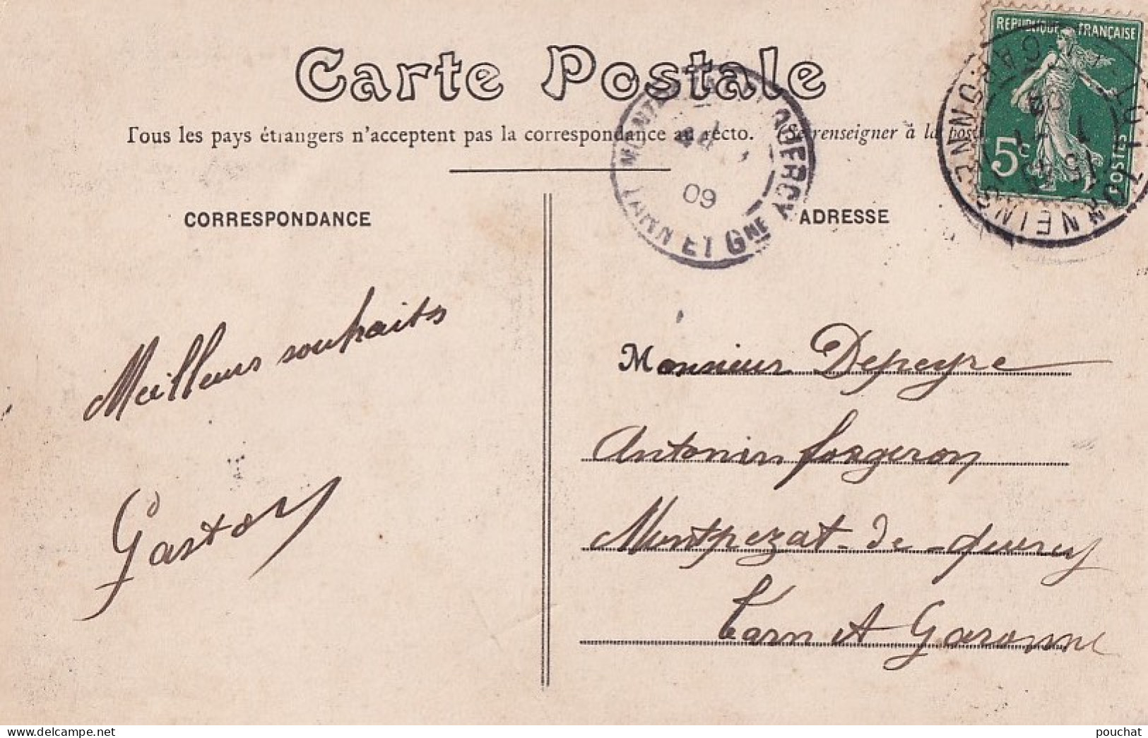 R19-47) TONNEINS -  RUE GAMBETTA -  ANIMEE - EN  1909  - ( 2 SCANS ) - Tonneins