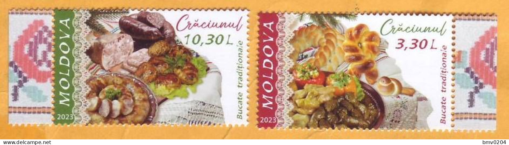 2023  Moldova  „Christmas. Traditional Food.” Christmas, New Year's Eve. 2v Mint - Moldavie