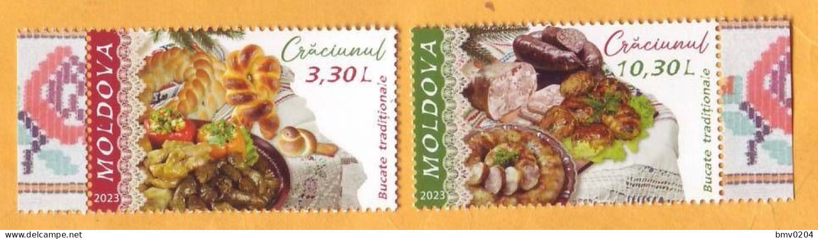 2023  Moldova  „Christmas. Traditional Food.” Christmas, New Year's Eve. 2v Mint - Moldavia