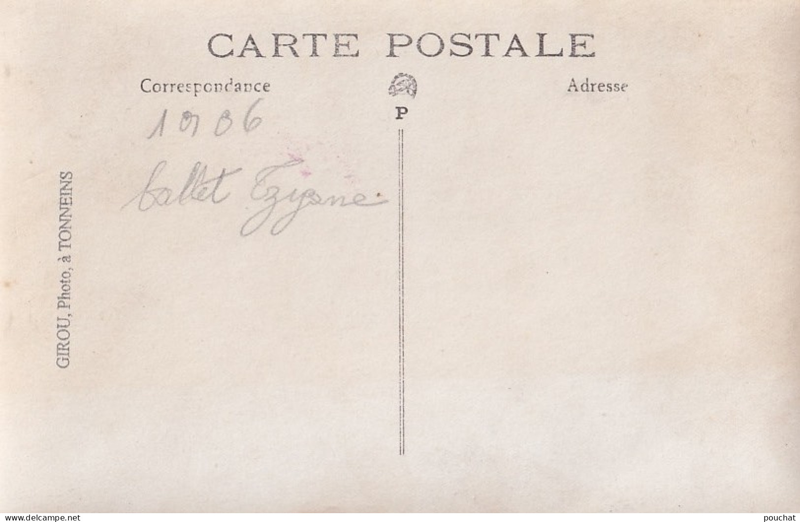 R27-47) TONNEINS - CARTE PHOTO GIROU - FETE D ' ECOLE  - 1906 - BALLET  TZYGANE - ( 3 SCANS ) - Tonneins