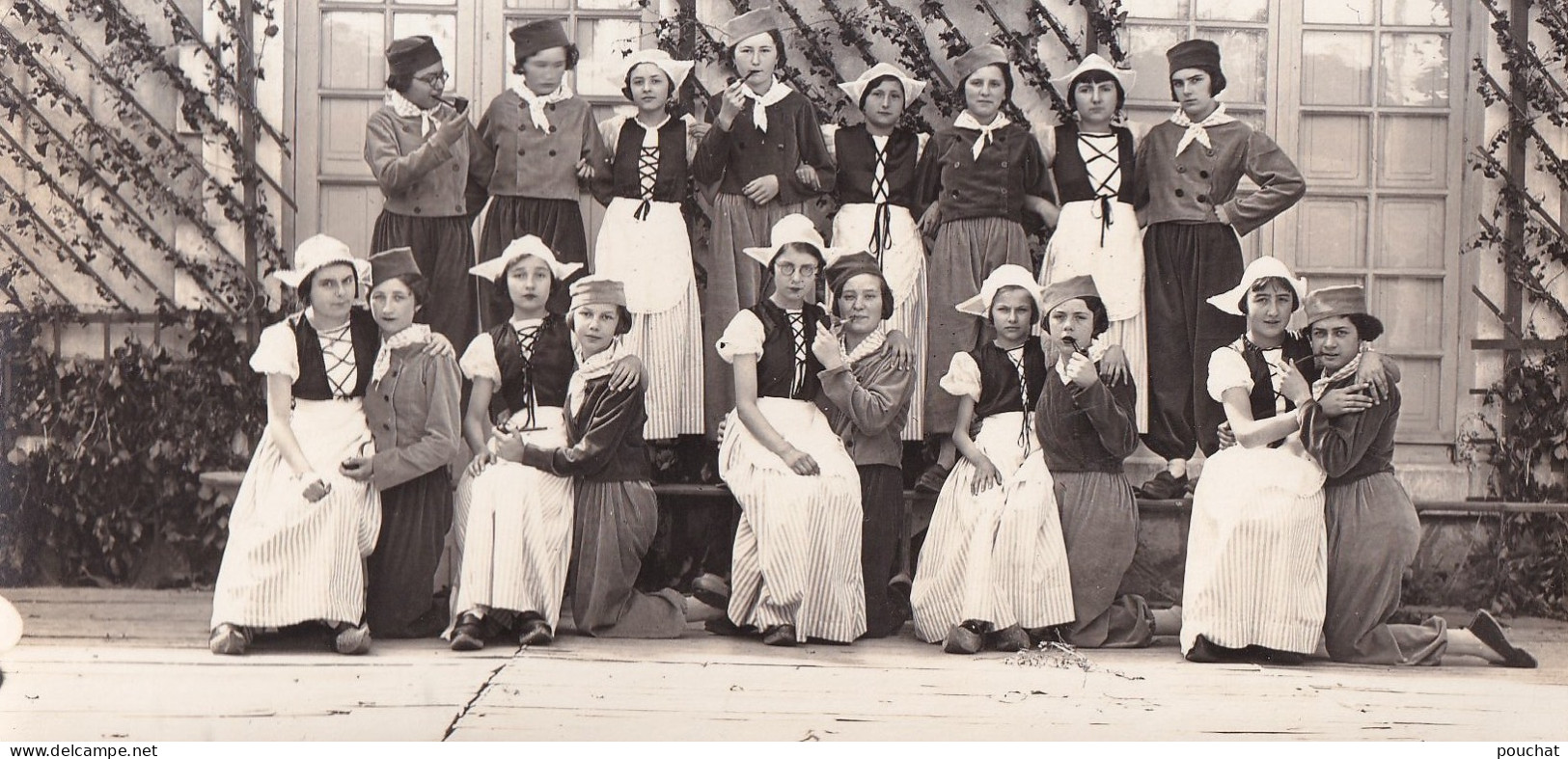 R27-47) TONNEINS - CARTE PHOTO GIROU - FETE D ' ECOLE  - 1906 - BALLET  HOLLANDAIS  - ( 3 SCANS ) - Tonneins