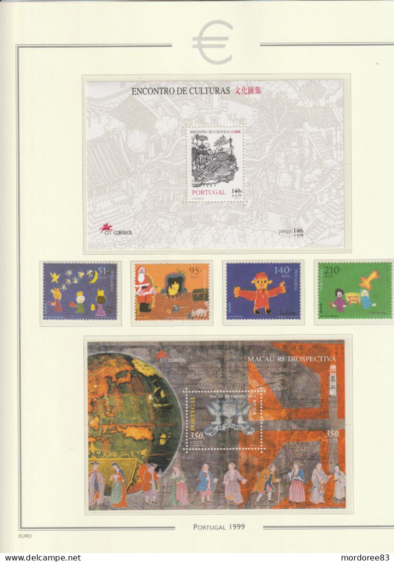 PORTUGAL ANNEE 1999 - 2000 - 2001 LOT DE TIMBRES NEUF** FACIALE FACIAL 159.50 EURO A 40%