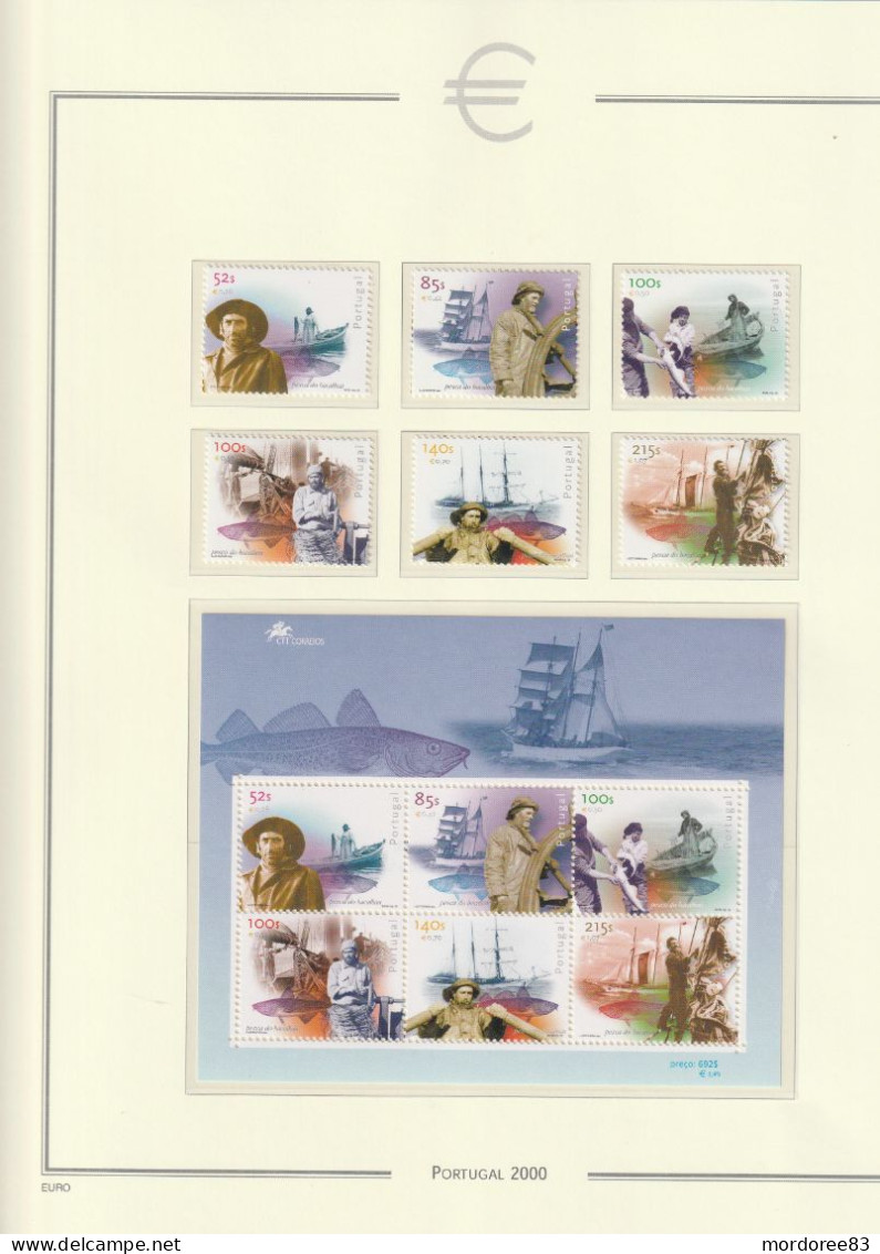 PORTUGAL ANNEE 1999 - 2000 - 2001 LOT DE TIMBRES NEUF** FACIALE FACIAL 159.50 EURO A 40%