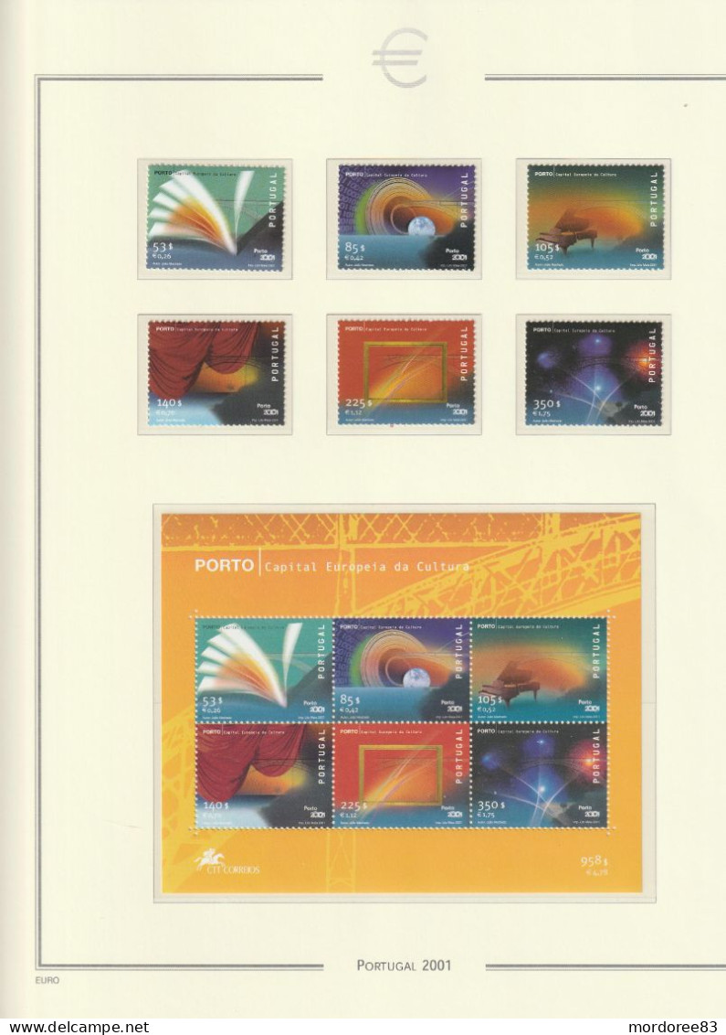 PORTUGAL ANNEE 1999 - 2000 - 2001 LOT DE TIMBRES NEUF** FACIALE FACIAL 159.50 EURO A 40%