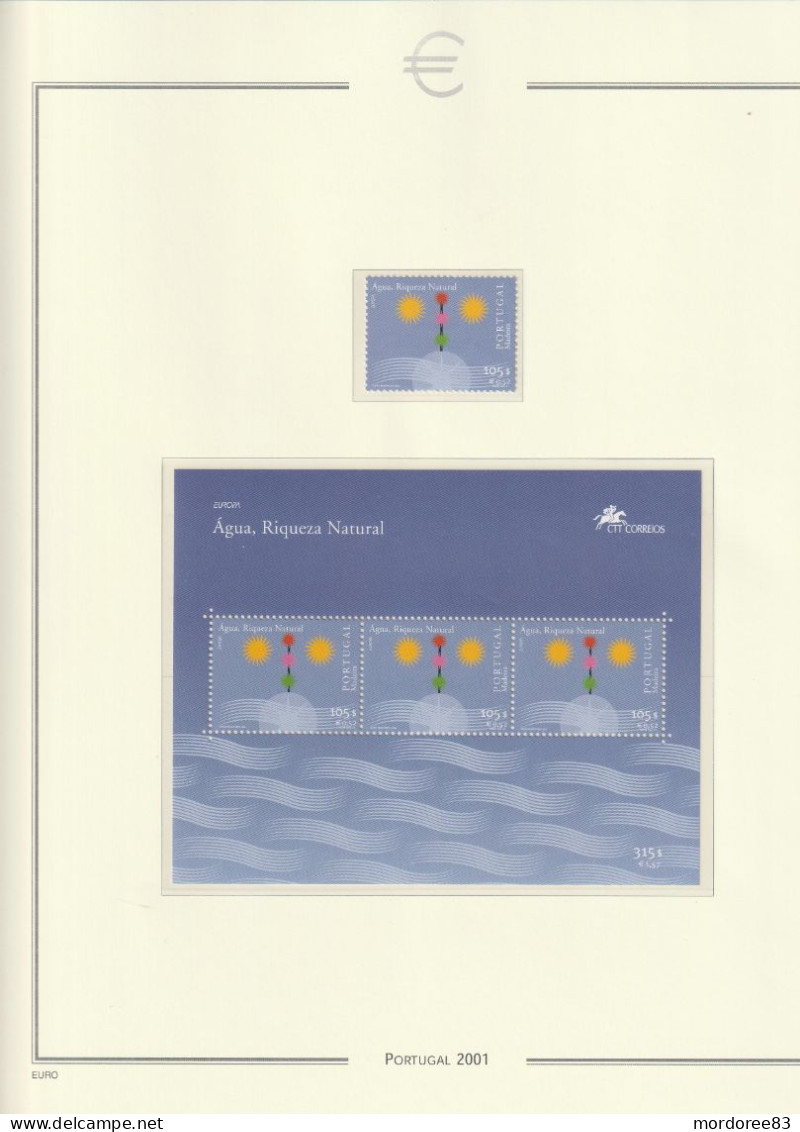 PORTUGAL ANNEE 1999 - 2000 - 2001 LOT DE TIMBRES NEUF** FACIALE FACIAL 159.50 EURO A 40%