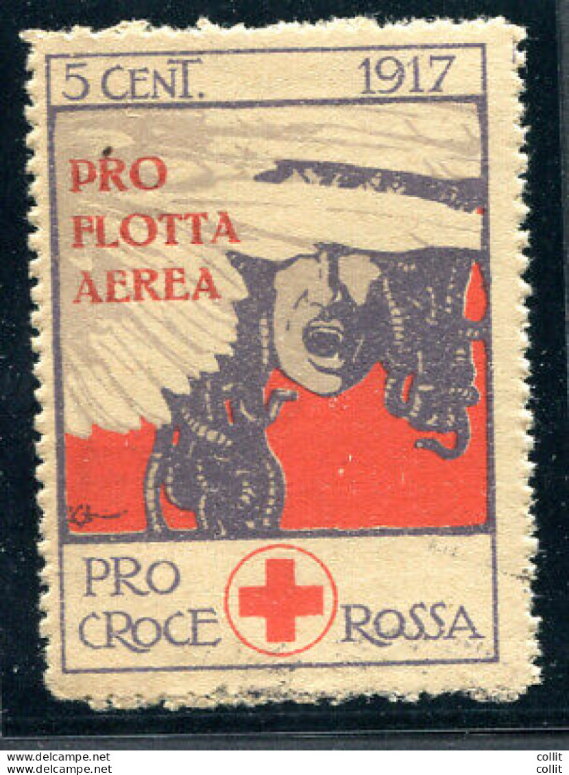 Pro Flotta Aerea Erinnofilo Croce Rossa 1917 - Neufs