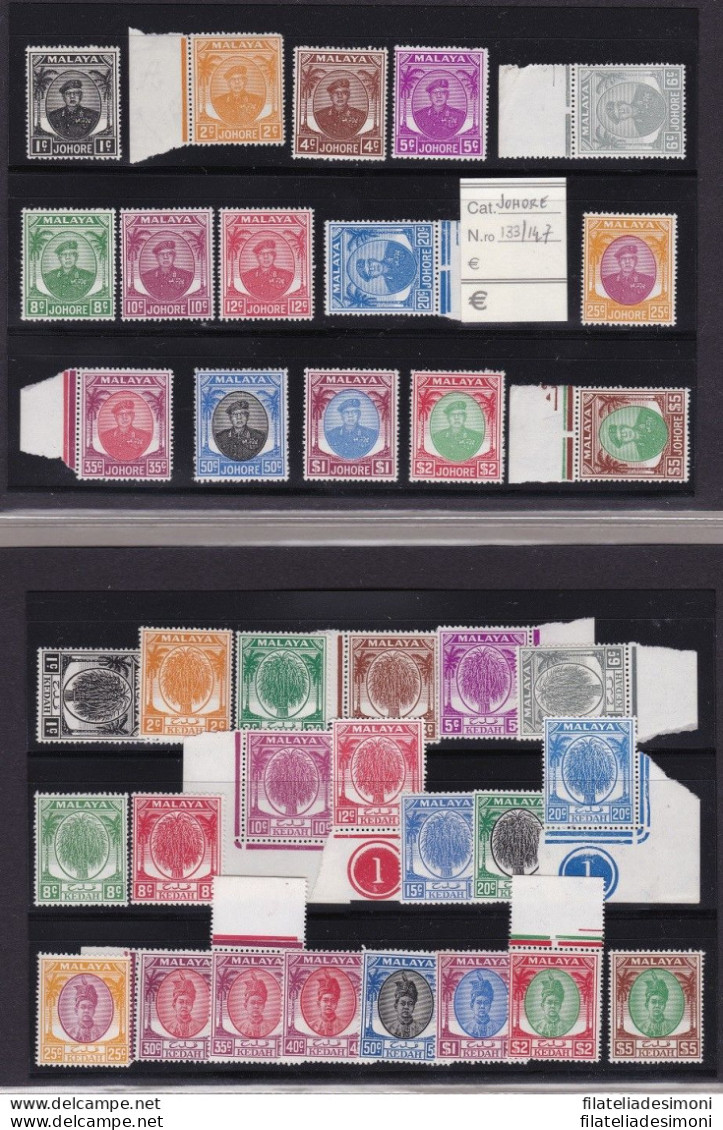 1949-55  Malaysian States - Lot Of Sets (10)not Completed + Kedah MNH/** £ 1.27 - Other & Unclassified