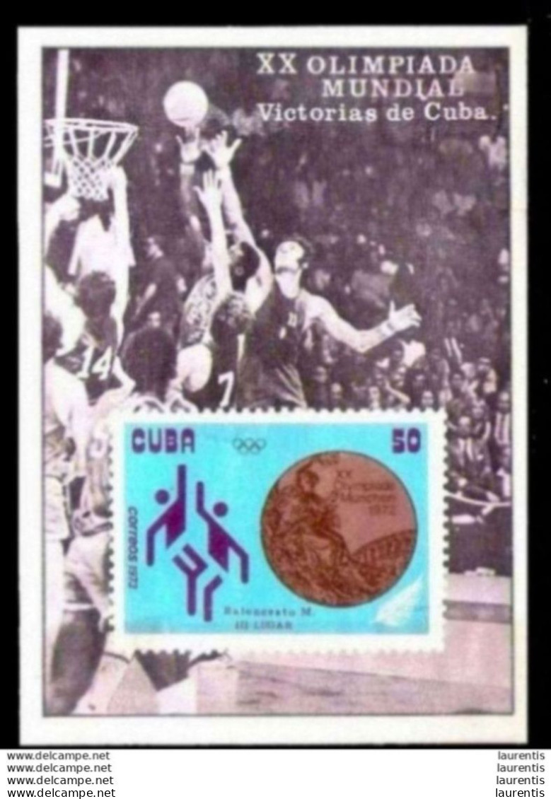 1251  Basket Ball - 1973 - Sans Gomme - No Gum - Cb - 1,75 - Pallacanestro