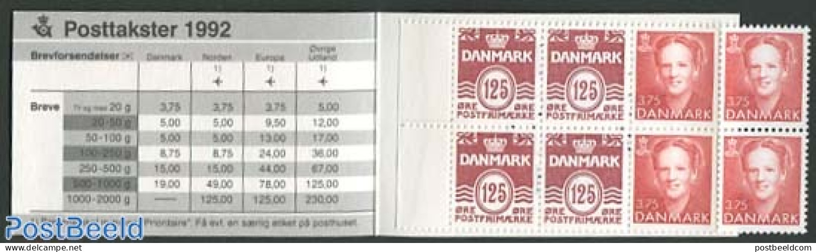 Denmark 1992 Definitives Booklet (H38 On Cover), Mint NH, Stamp Booklets - Neufs