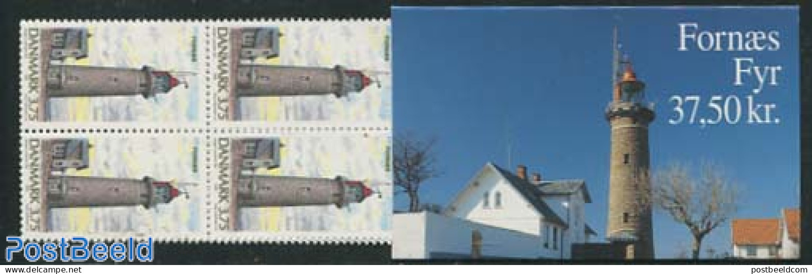 Denmark 1996 Fornaes Lighthouse Booklet, Mint NH, Various - Stamp Booklets - Lighthouses & Safety At Sea - Ungebraucht