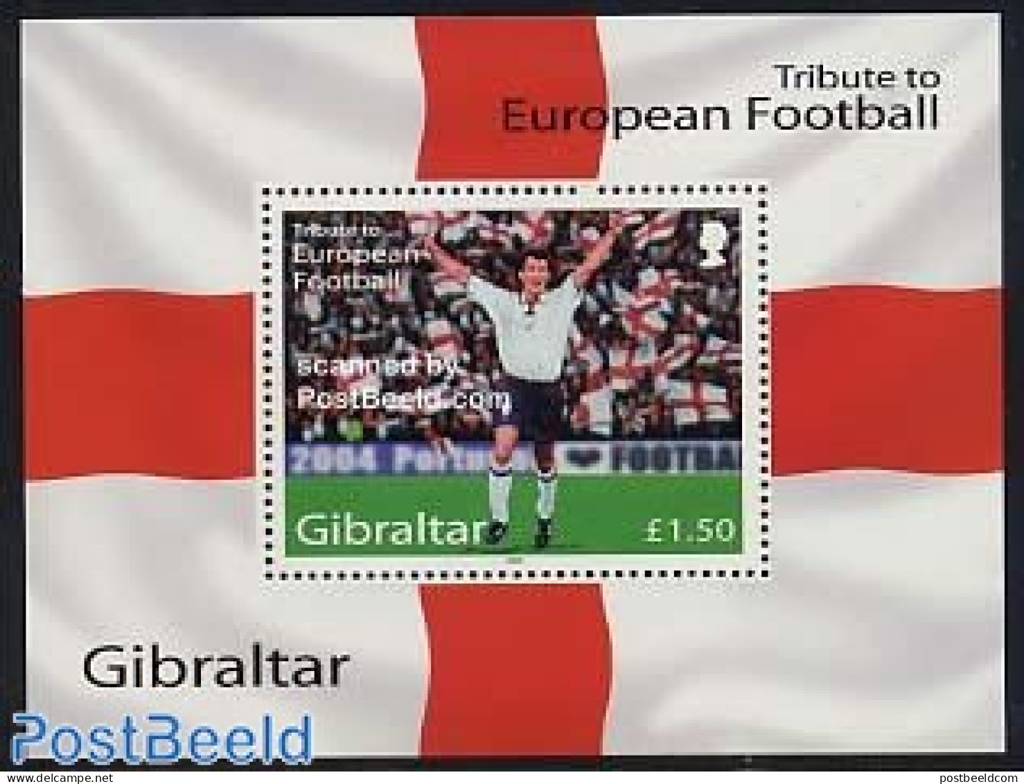 Gibraltar 2004 European Football S/s, Mint NH, History - Sport - Flags - Football - Gibraltar