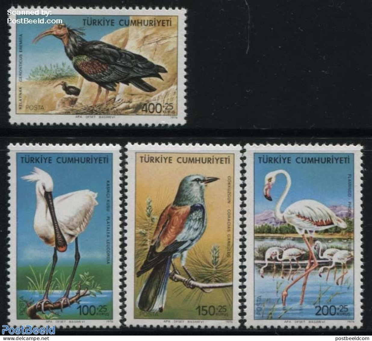 Türkiye 1976 Birds 4v, Mint NH, Nature - Birds - Other & Unclassified