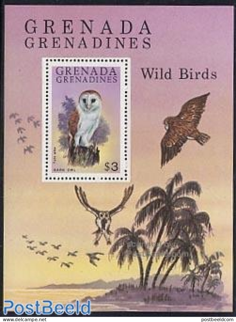 Grenada Grenadines 1980 Birds S/s, Mint NH, Nature - Birds - Owls - Grenada (1974-...)