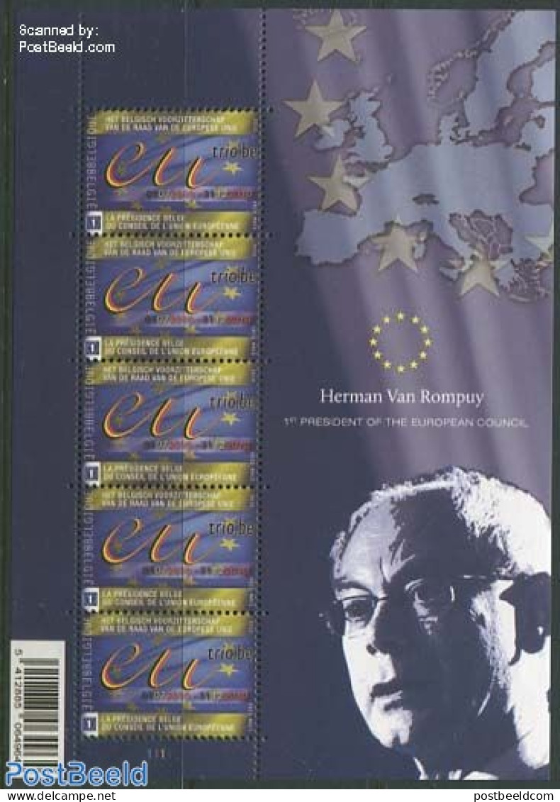 Belgium 2010 EU Presidency M/s, Mint NH, History - Europa Hang-on Issues - Neufs