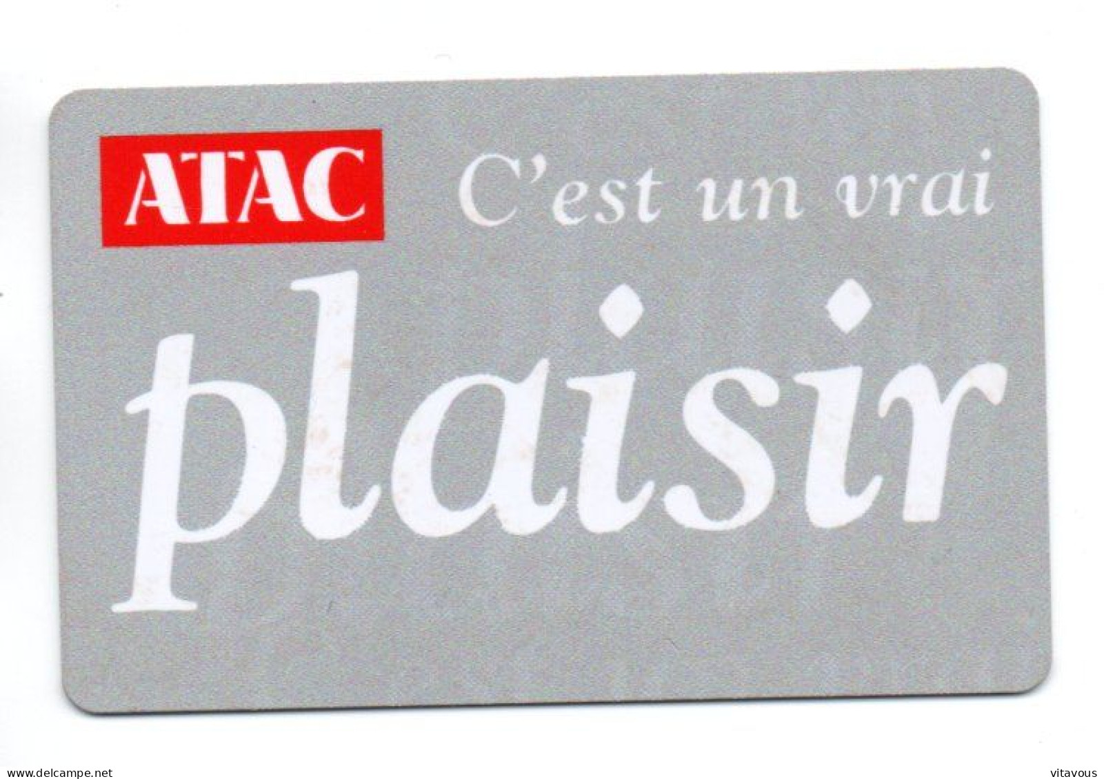 Carte Fidélité Nominative ATAC FRANCE Card  Karte (K 192) - Gift And Loyalty Cards