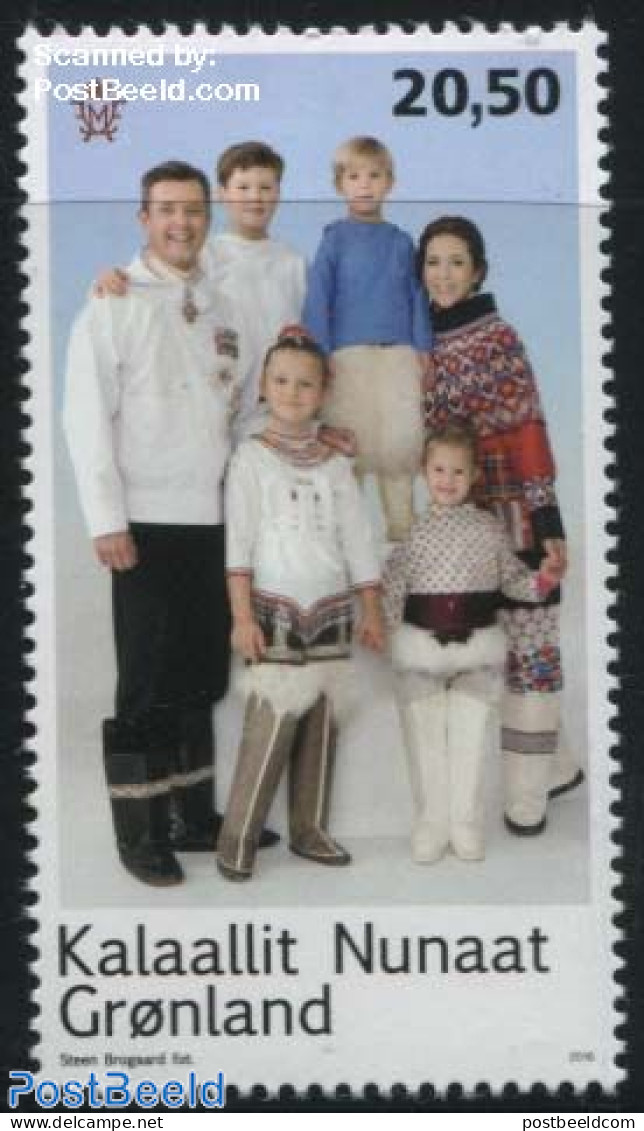 Greenland 2016 Crown Prince Copper Wedding 1v, Mint NH, History - Kings & Queens (Royalty) - Unused Stamps