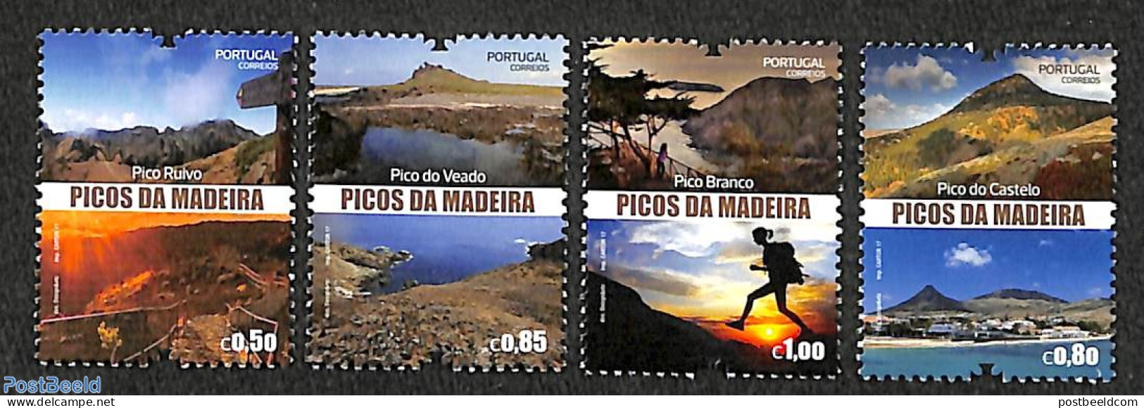 Madeira 2017 Mountains 4v, Mint NH, Sport - Various - Mountains & Mountain Climbing - Tourism - Climbing