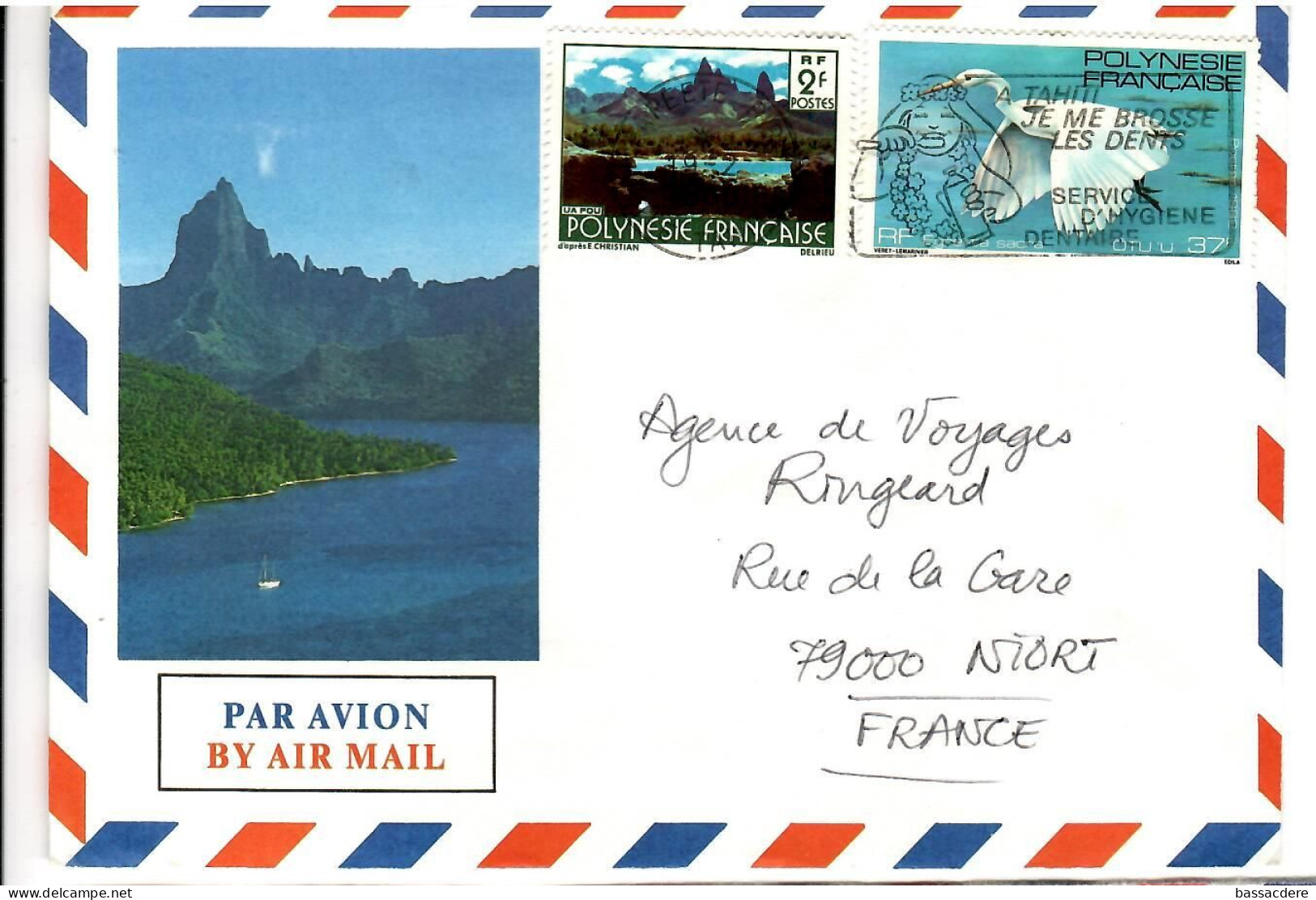 79510 A -  A TAHITI  JE  ME BROSSE  LES DENTS... - Lettres & Documents