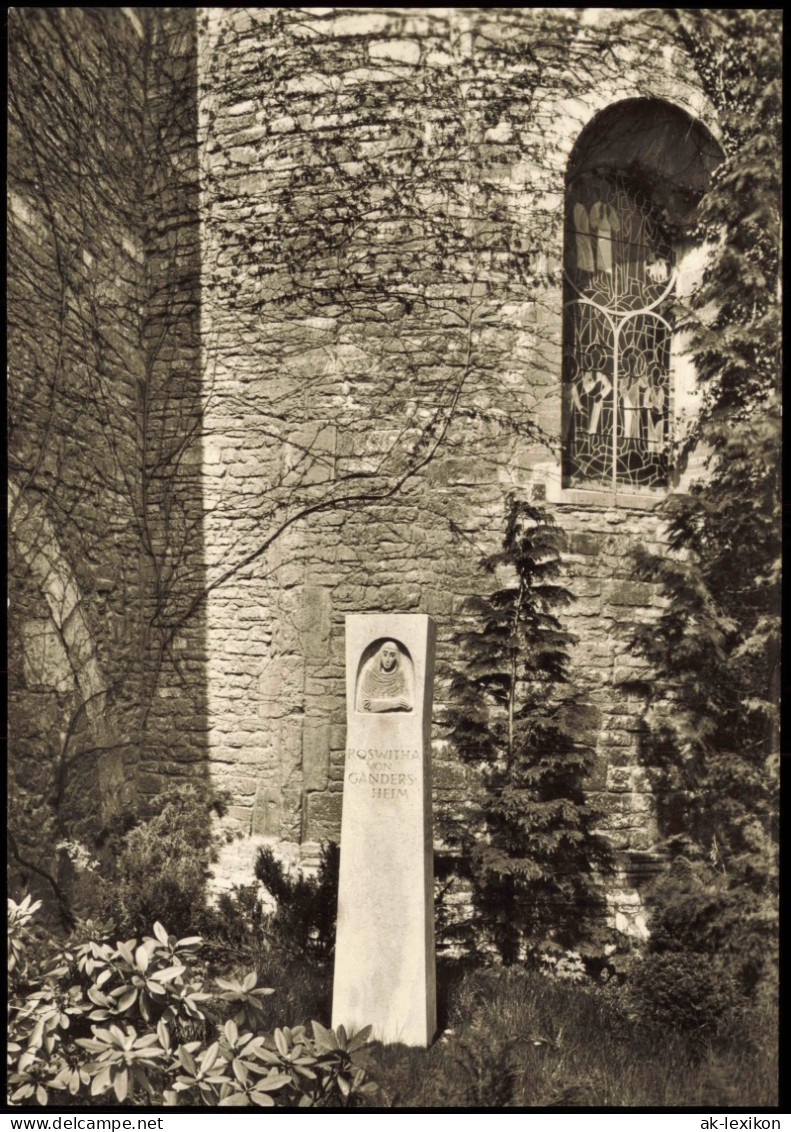 Ansichtskarte Ganderkesee Ehem. Damenstiftskirche. Denkmal Der Roswitha 1961 - Ganderkesee