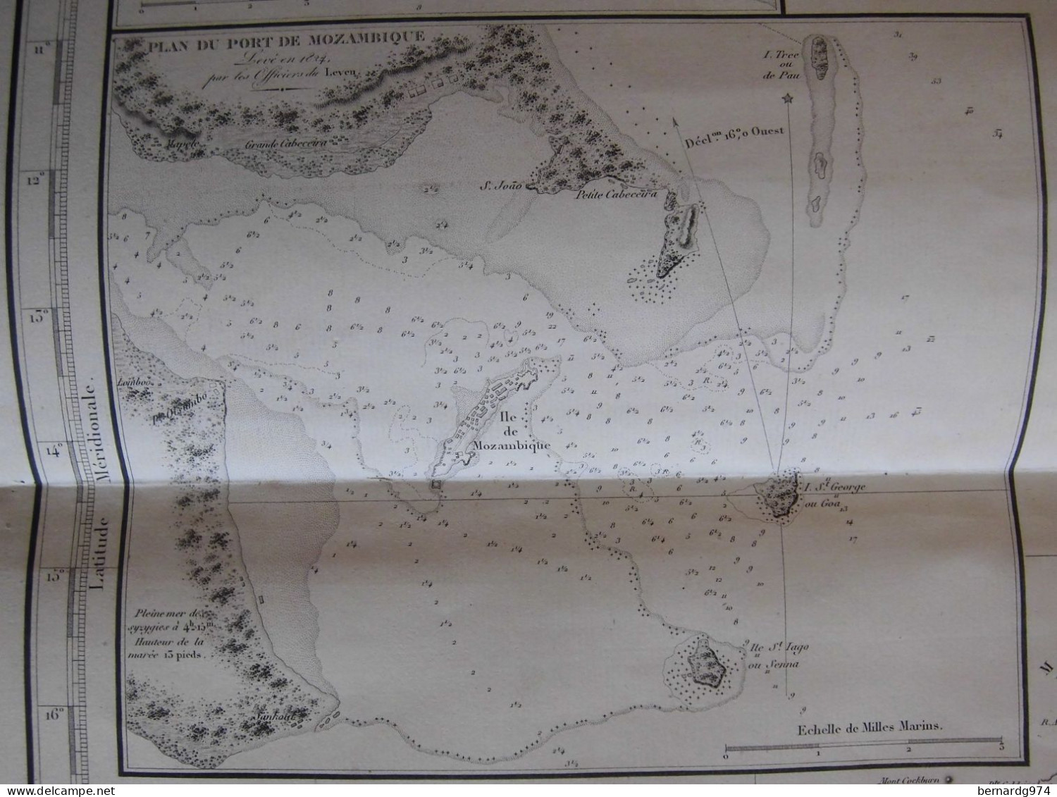 Canal Du Mozambique Madagascar Comores  : Très Grande Carte De 1838 Au Dépôt Général De La Marine - Nautical Charts