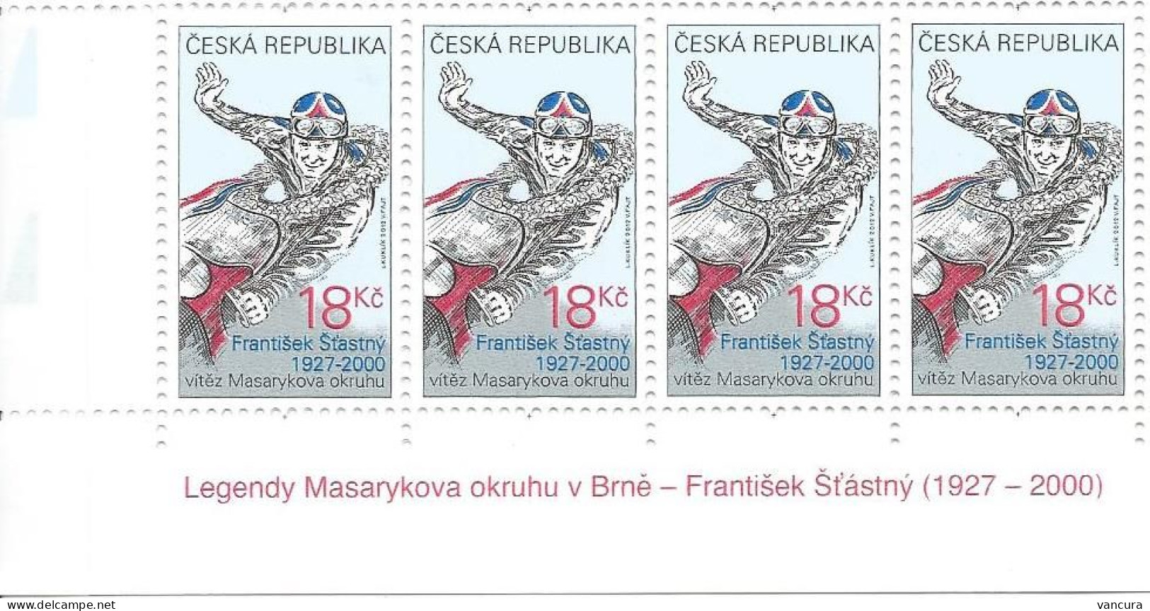 ** 743 Czech Republic Legends Of The Masaryk Ring Frantisek Stastny, Winner 2012 - Unused Stamps