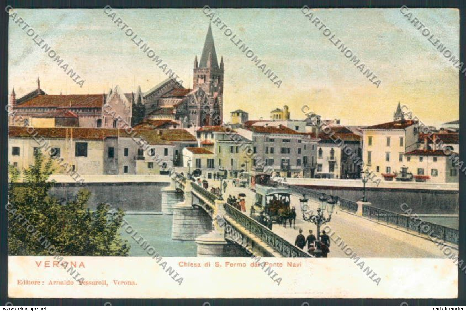 Verona Città Ponte Navi Cartolina MQ2519 - Verona