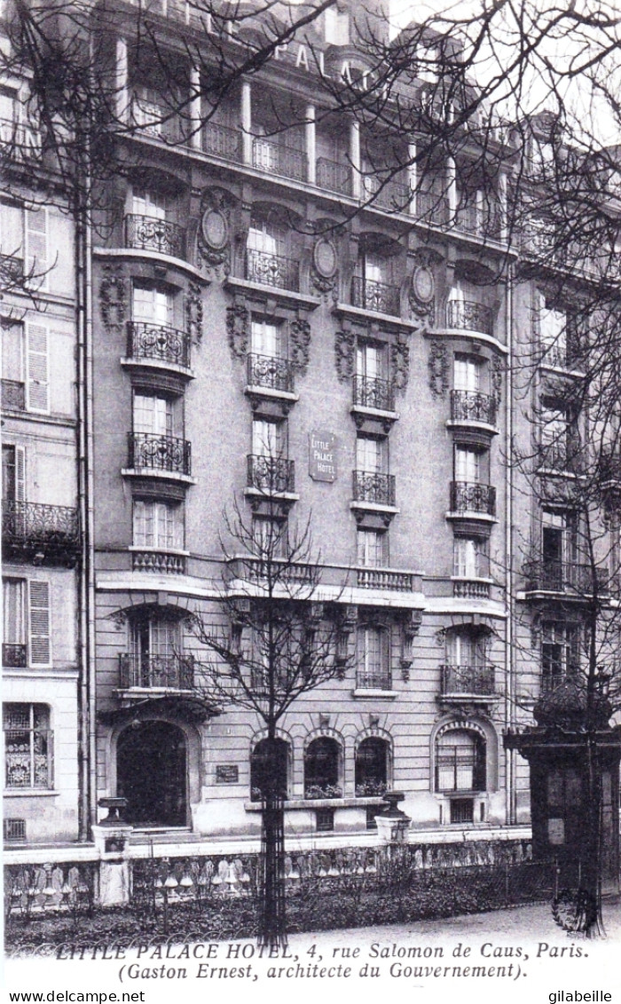 75 - PARIS 03 - Little Palace Hotel - 4 Rue Salomon De Caus - Arrondissement: 03
