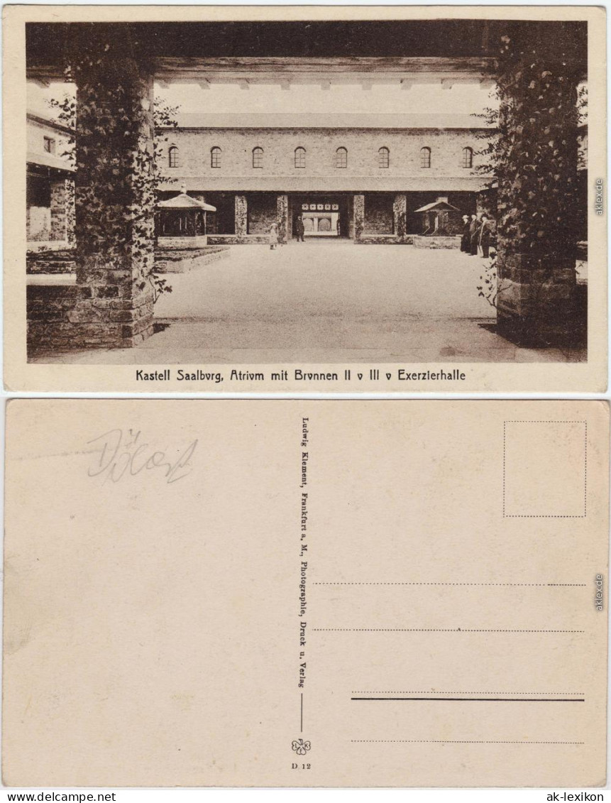 Bad Homburg Vor Der Höhe Kastell, Atrium Mit Brunnen, Exerzierhalle 1924 - Bad Homburg