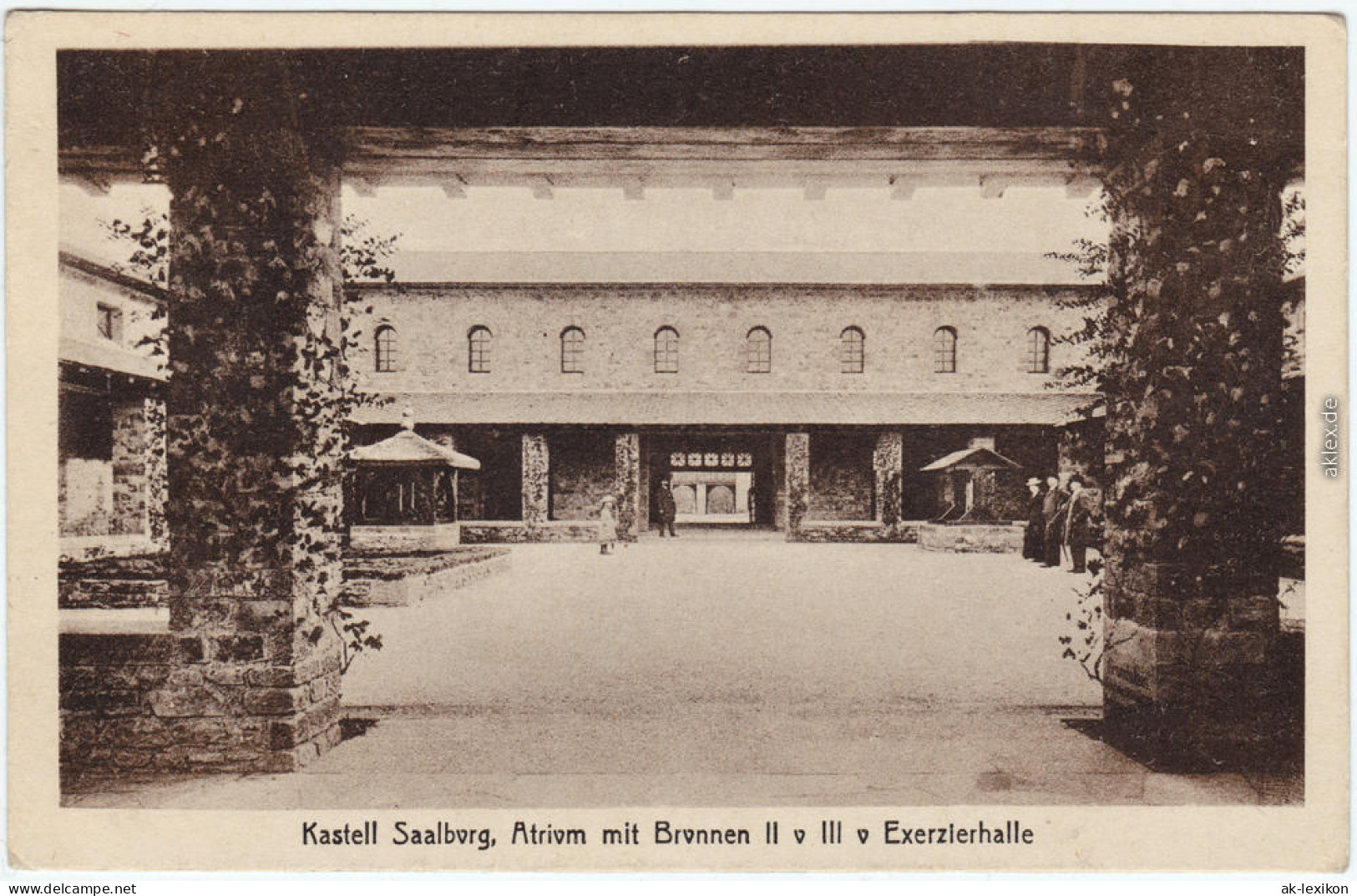 Bad Homburg Vor Der Höhe Kastell, Atrium Mit Brunnen, Exerzierhalle 1924 - Bad Homburg
