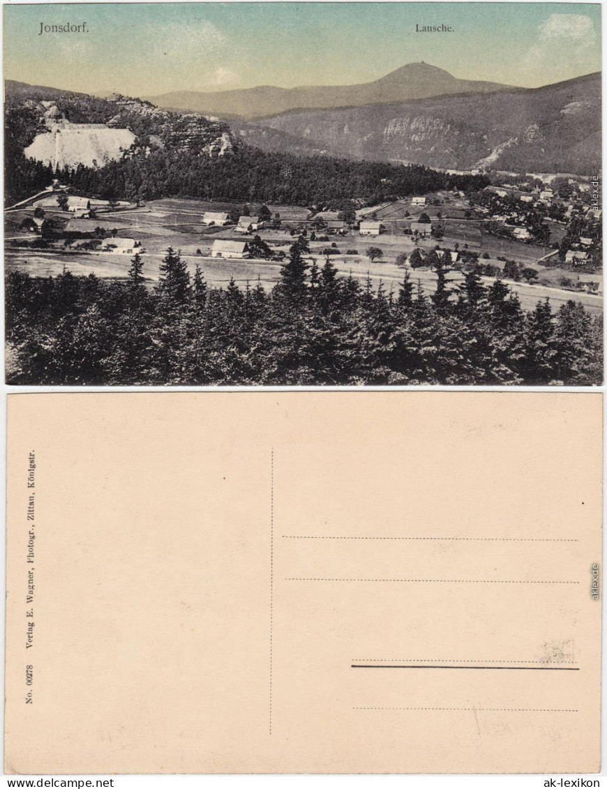 Jonsdorf Blick Auf Die Stadt  - Lausche Oberlauistz B Zittau Oybin  1913 - Jonsdorf