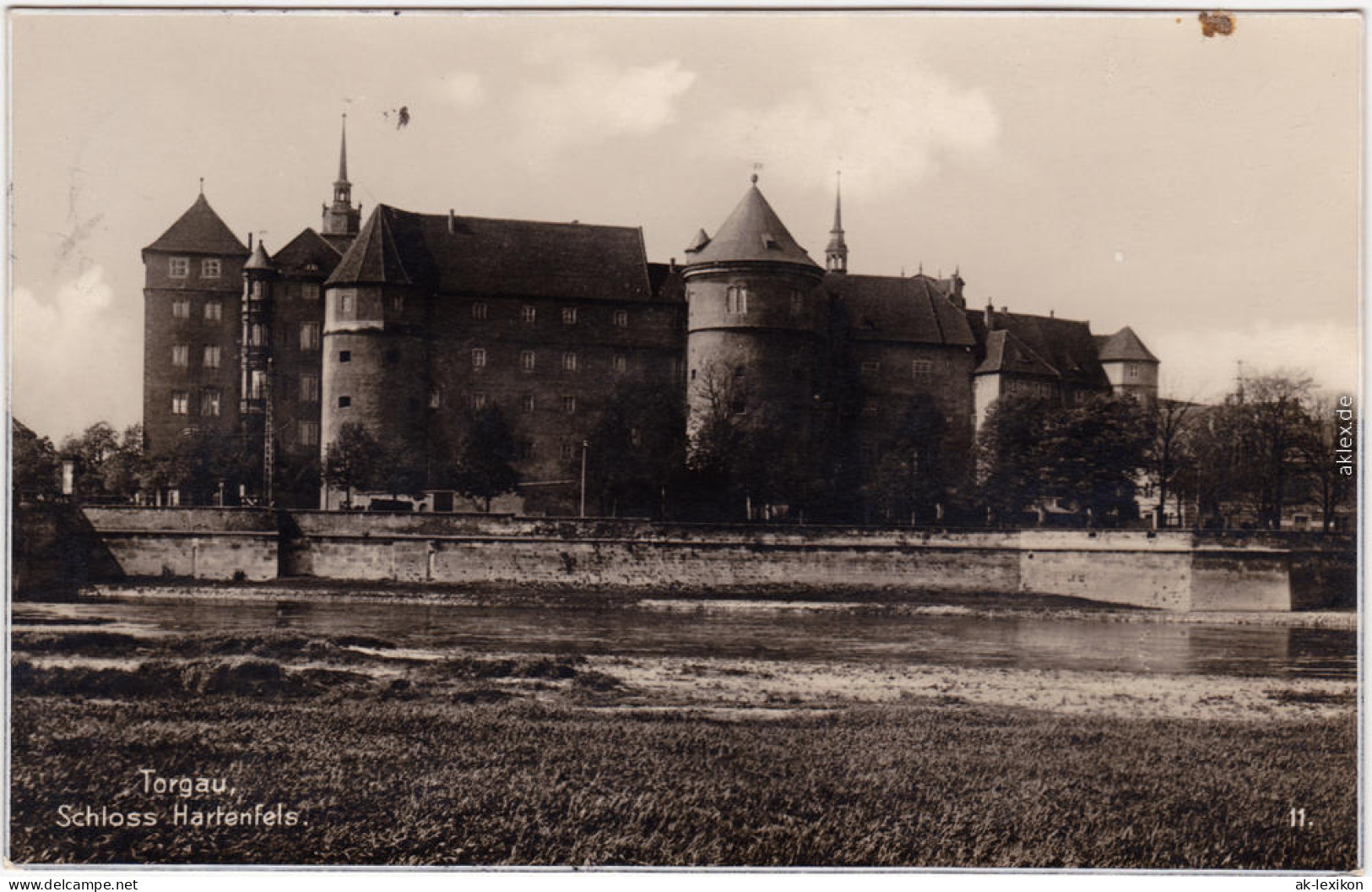 Torgau Partie Am Schloß  Hartenfels Foto Ansichtskarte  1929 - Torgau