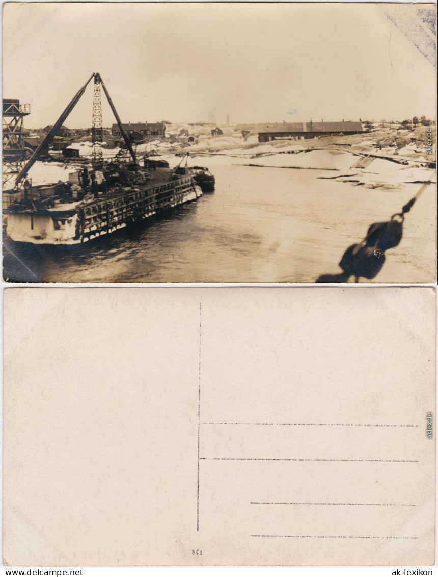  Abwrackung Eines Schiffes Im Hafen - Privatfotokarte 1916 Privatfoto  - Zu Identifizieren