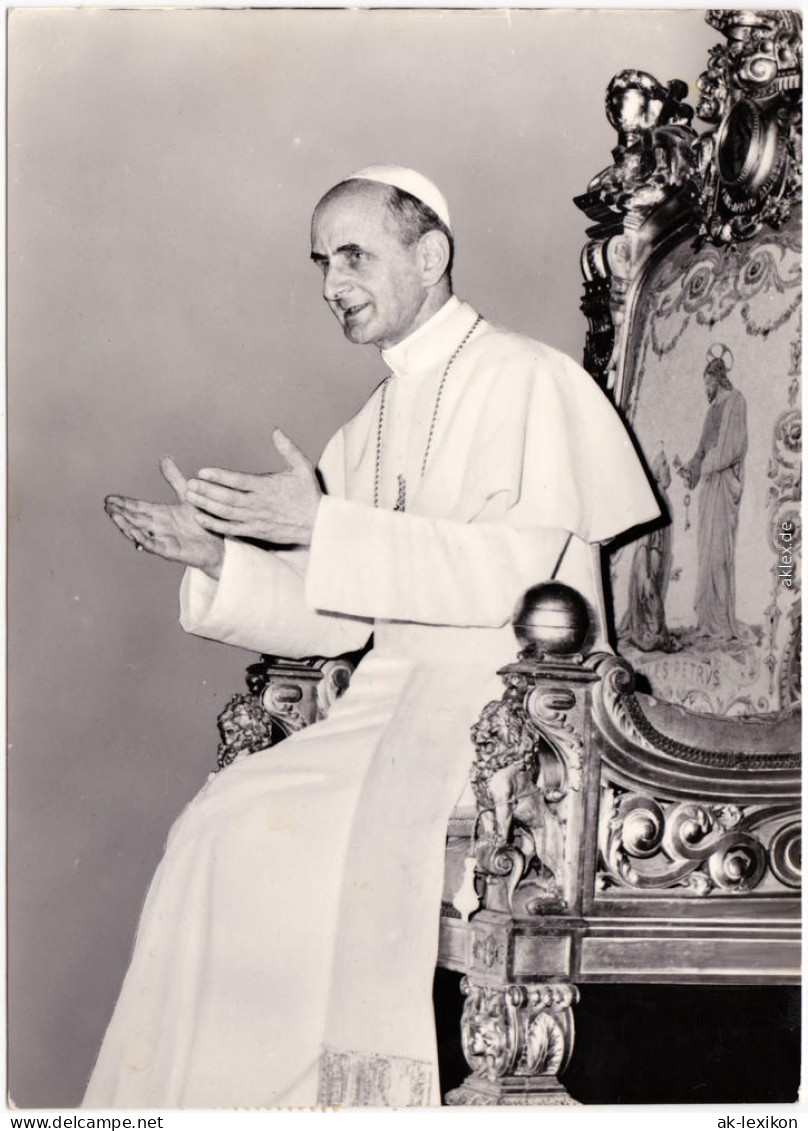 Postcard Vatikanstadt Rom Papst Paulus P.P. VI 1965  - Vaticano (Ciudad Del)