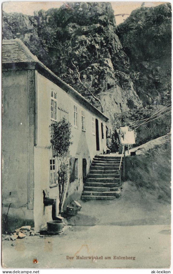 Kamenz Kamjenc Malerwinkel Am Eulenberge Ansichtskarte Oberlausitz  1912 - Kamenz