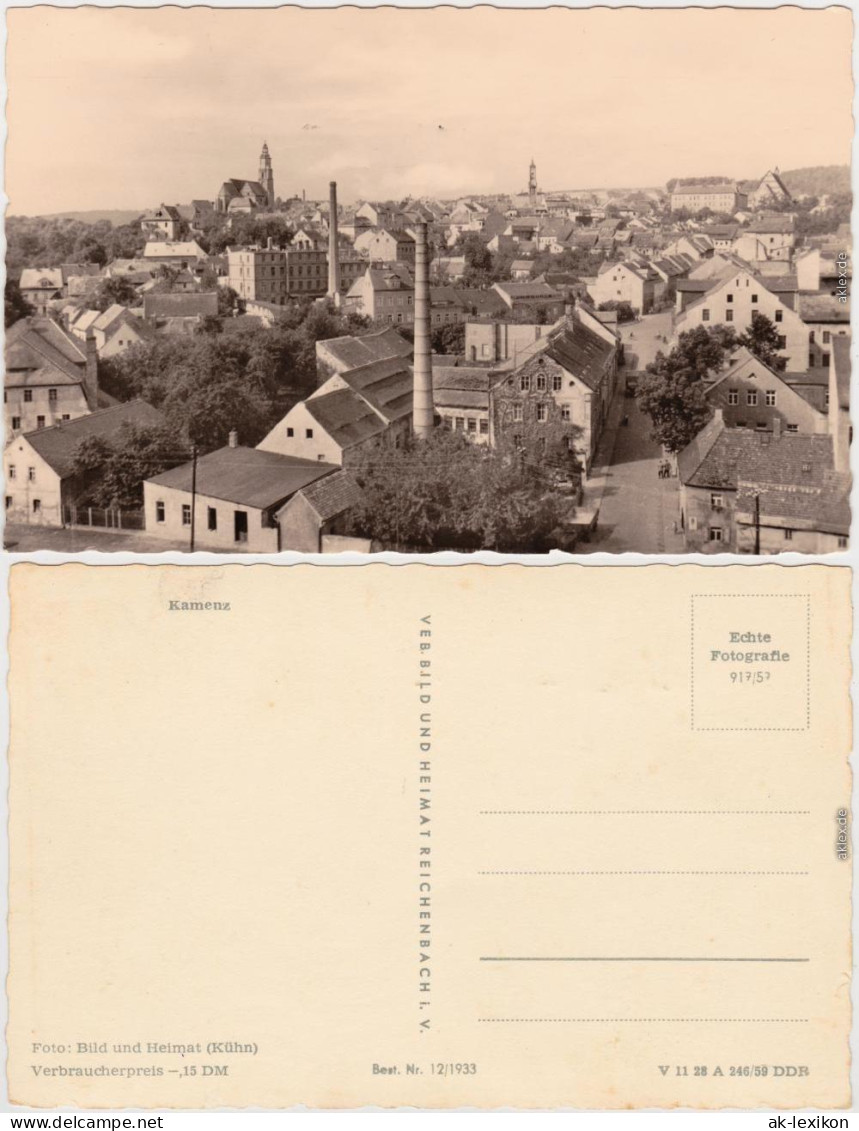 Kamenz Kamjenc Panorama-Ansichten Ansichtskarte Oberlausitz  1957 - Kamenz