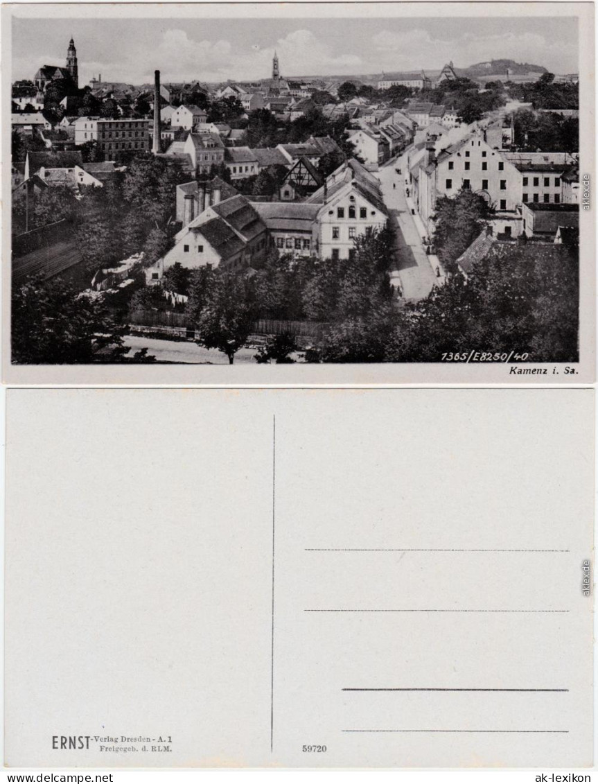 Kamenz Kamjenc Panorama-Ansichten Ansichtskarte Oberlausitz  1940 - Kamenz