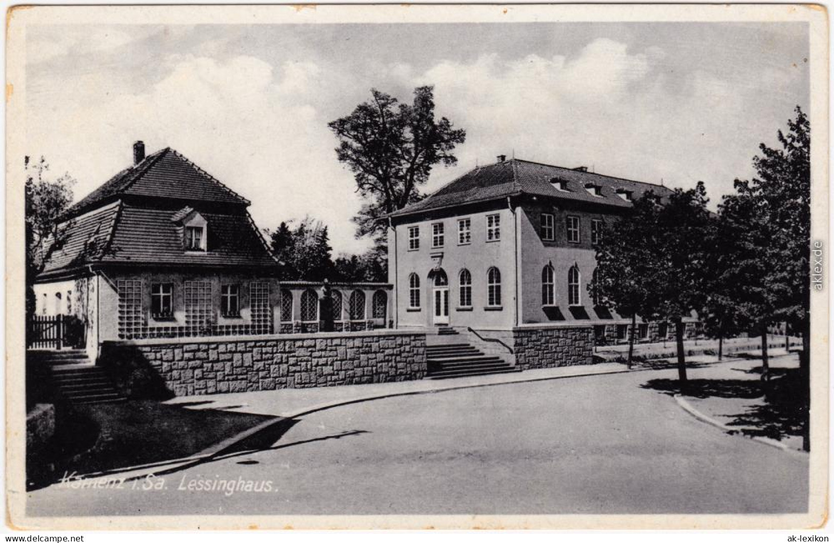 Kamenz Kamjenc Straßenpartie Am Lessinghaus Oberlausitz 1936 - Kamenz