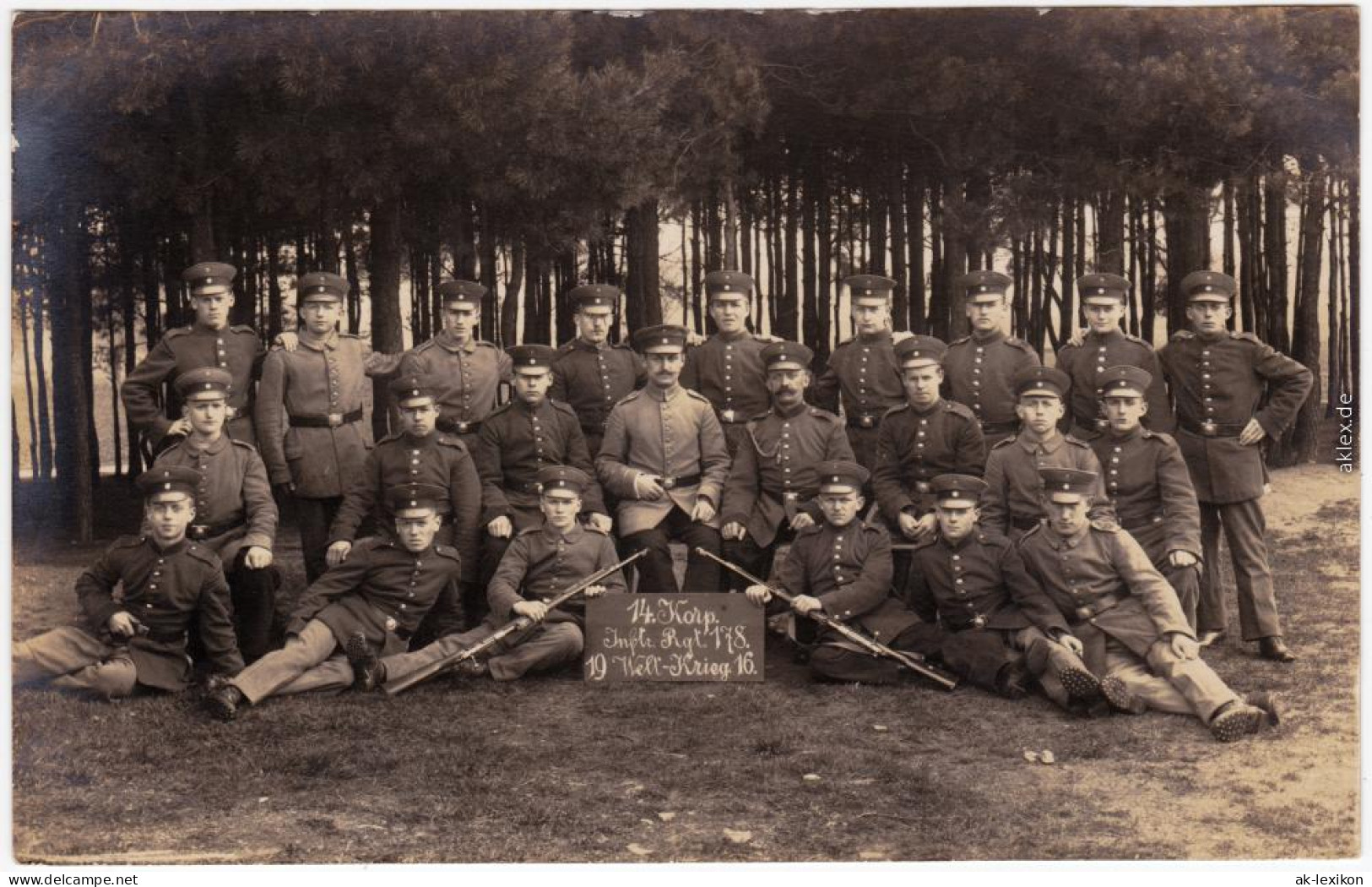 Kamenz Kamjenc Soldaten - Gruppen, 14. Korp., Gewehre Oberlausitz  1915 - Kamenz