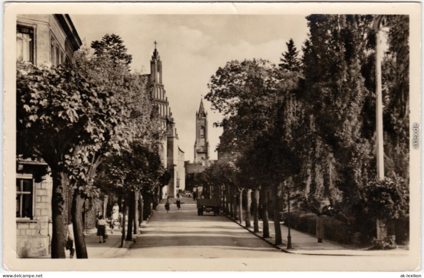 Kamenz Kamjenc Partie In Der Poststraße Ansichtskarte Oberlausitz  1955 - Kamenz