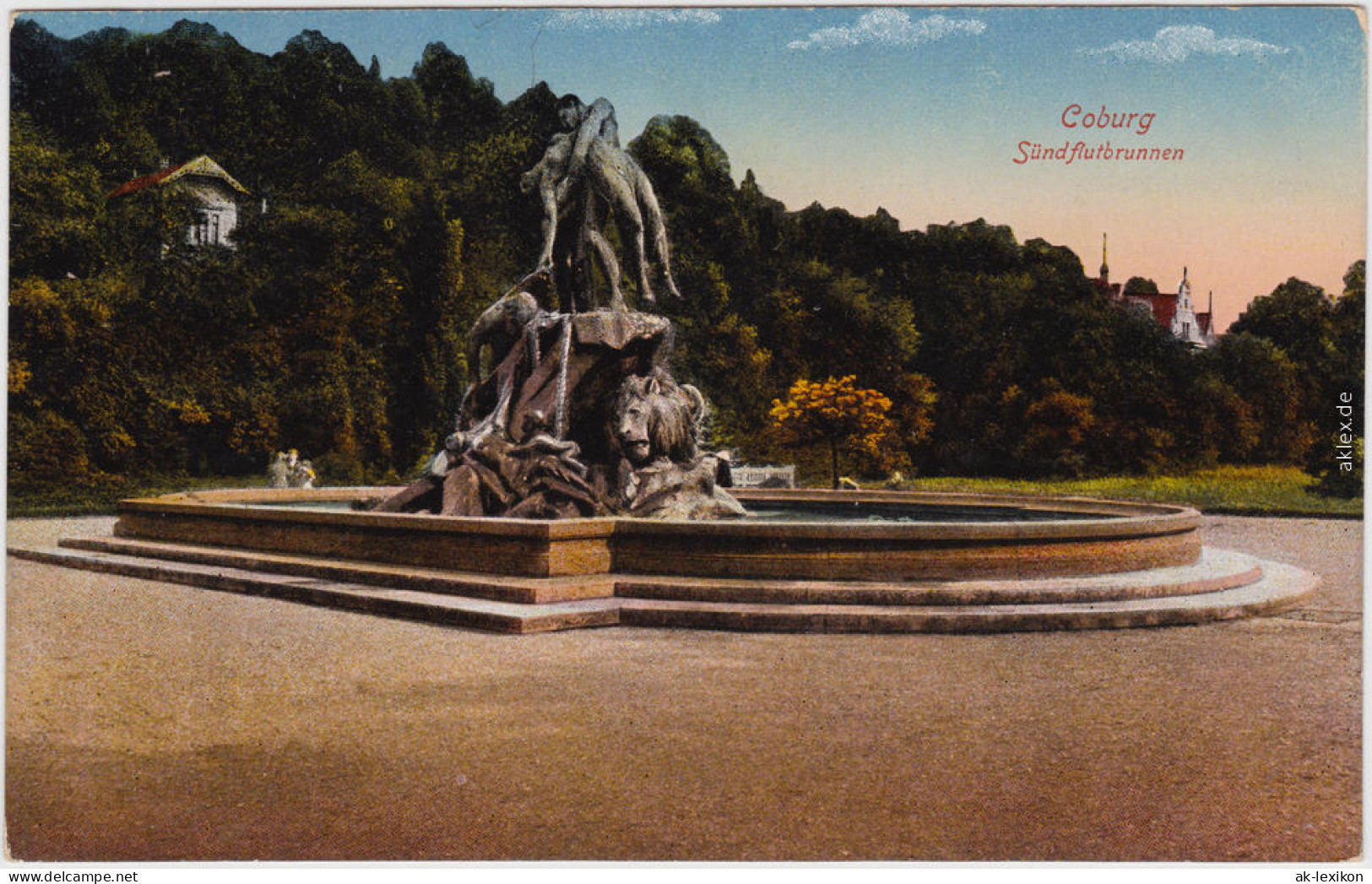 Ansichtskarte  Coburg Sündflutbrunnen 1914 - Coburg