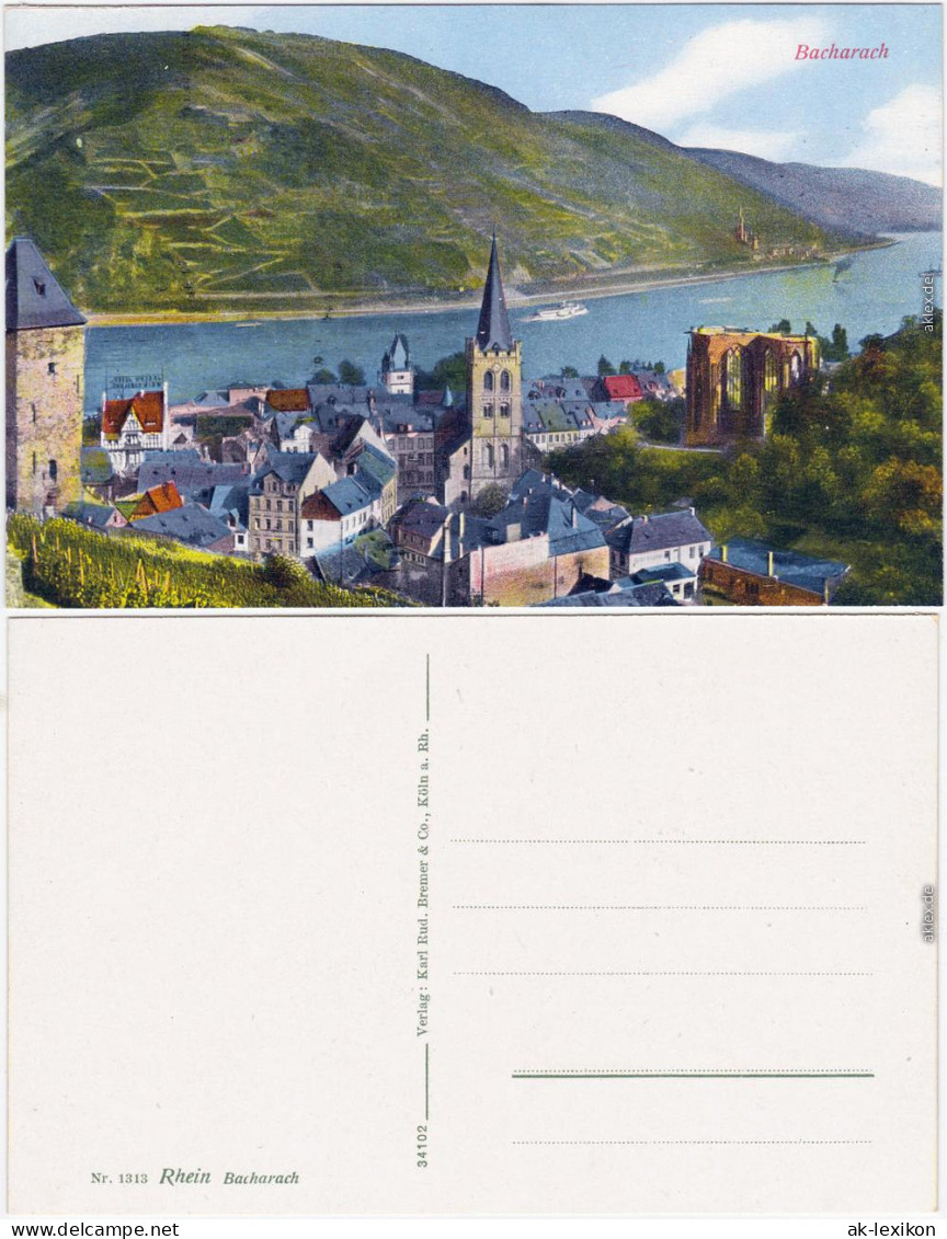 Ansichtskarte  Bacharach Blick Auf Die Stadt 1914 - Bacharach