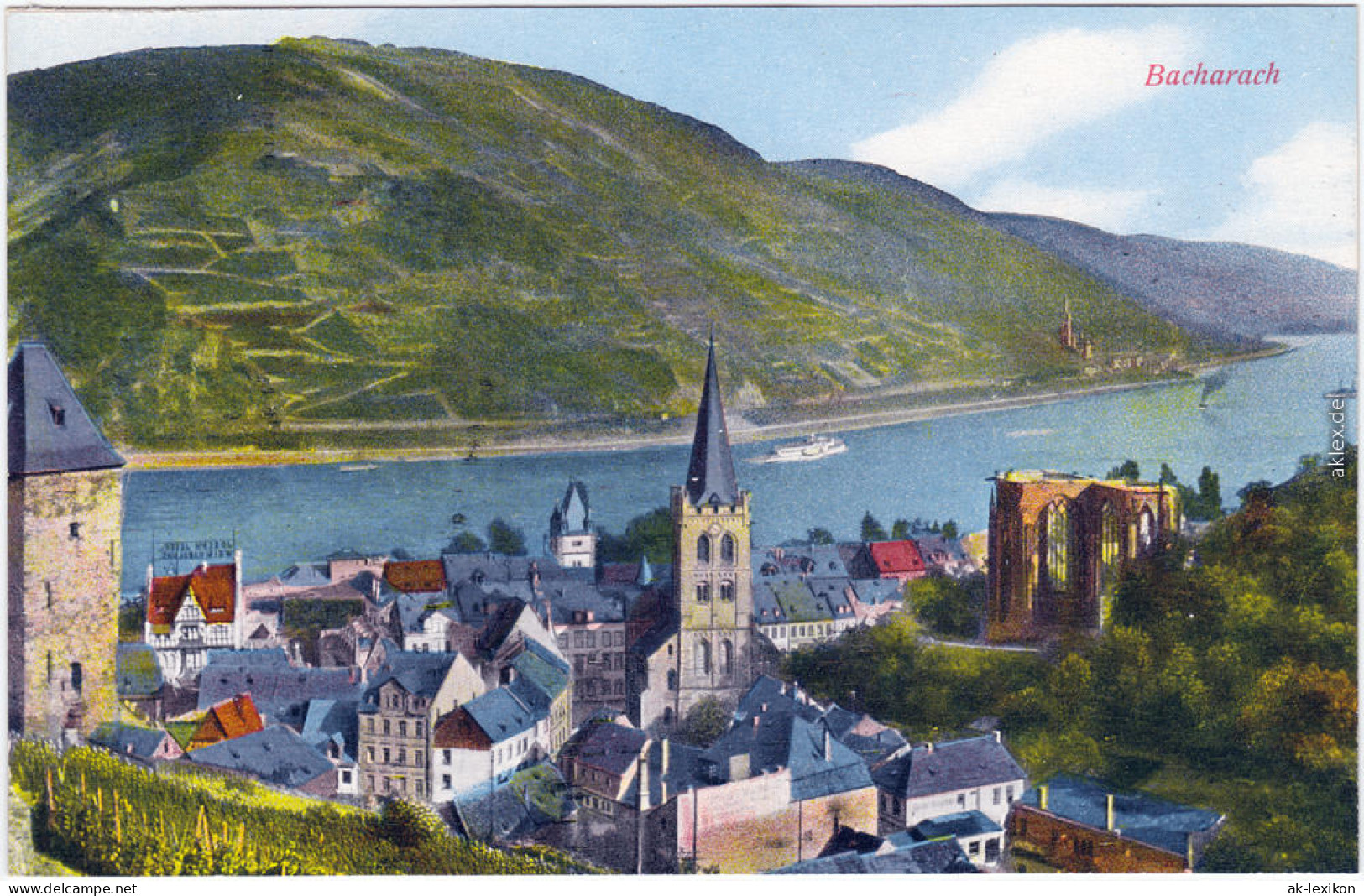 Ansichtskarte  Bacharach Blick Auf Die Stadt 1914 - Bacharach